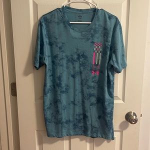 Under Armour Men’s Large Short Sleeved Blue Tie-Dye Tee